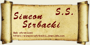 Simeon Štrbački vizit kartica